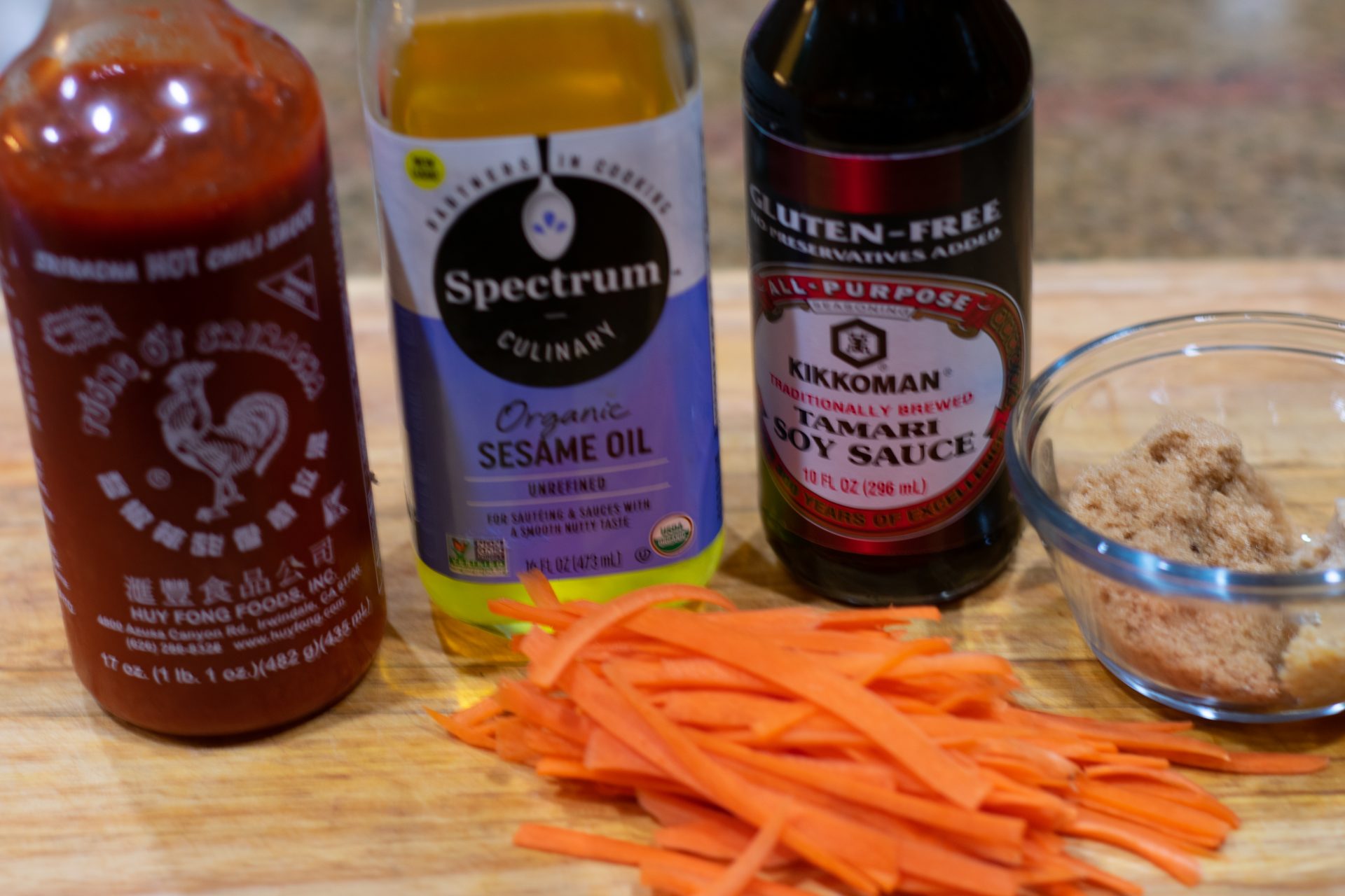 ingredients for korean pork rice bowl