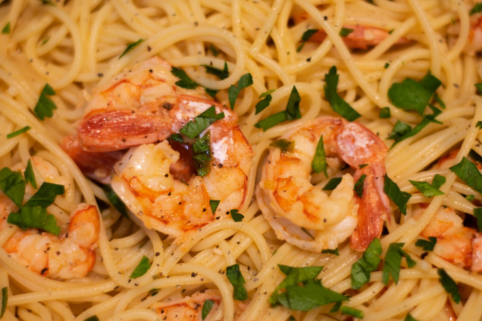 shrimp scampi with pasta