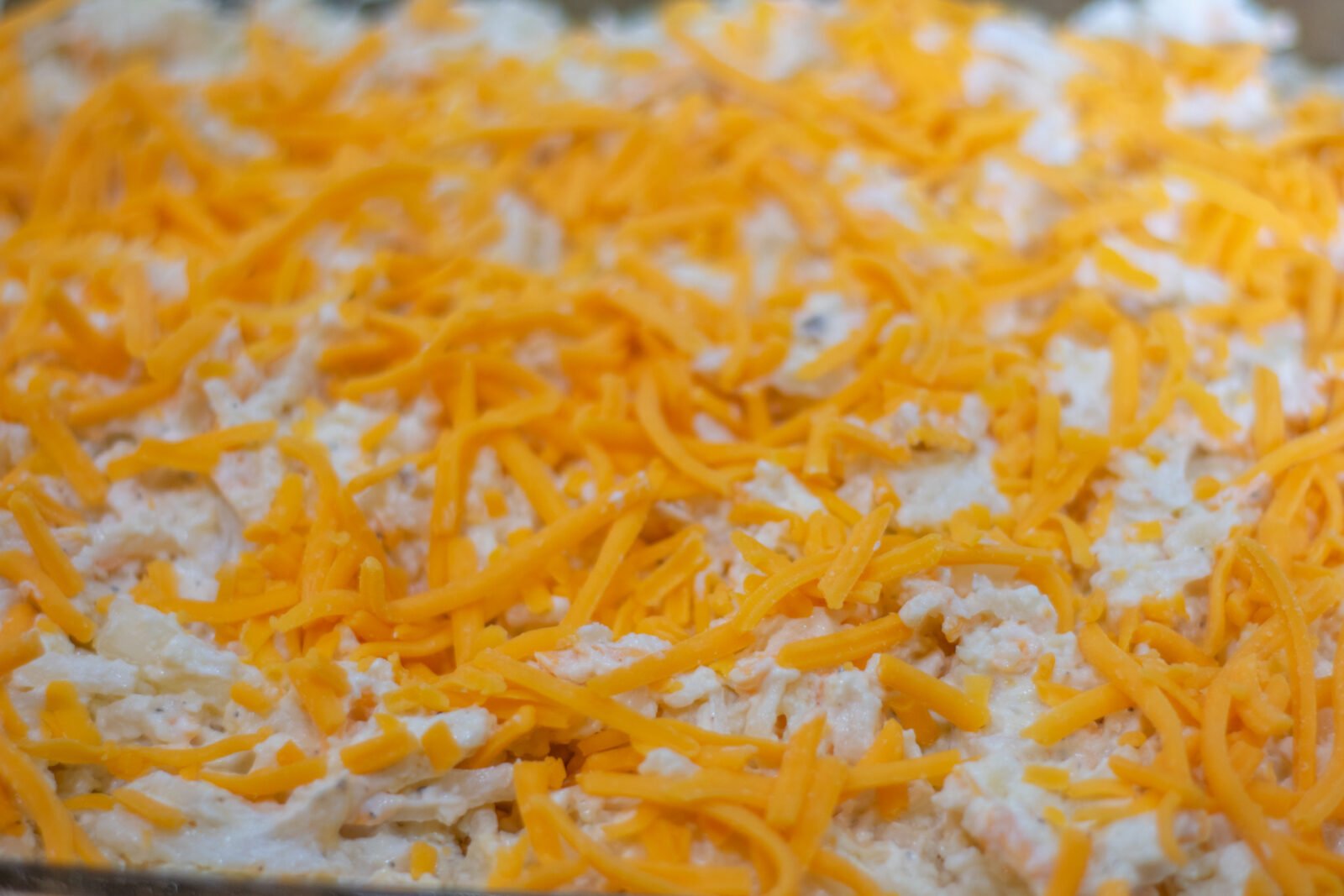 Hashbrown Casserole ready to bake